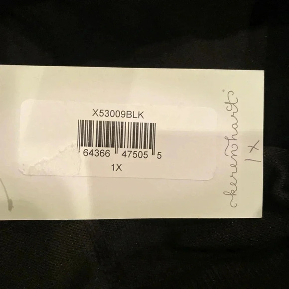NWT Women's Keren Hart Black Wide Leg Knit Pants 1X Minimalist Monochrome - Picture 13 of 13